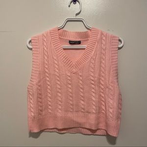 Shein baby pink sweater vest. Brand new without tags